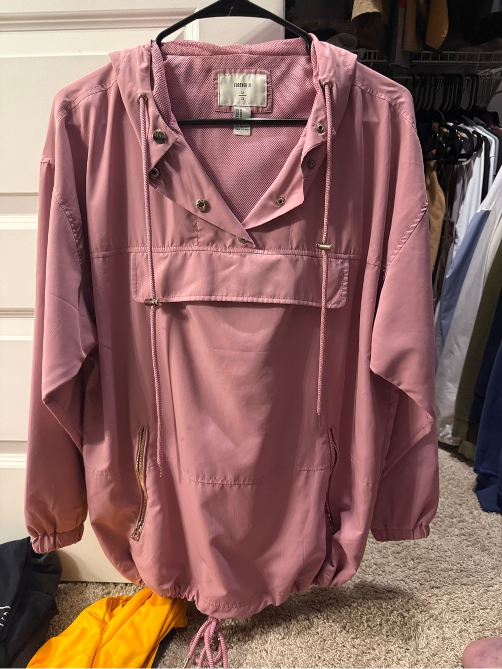 Forever 21 Dusty Pink Utility Anorak Jacket